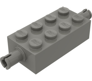 LEGO Gris foncé Brique 2 x 4 avec Pins (6249 / 65155)