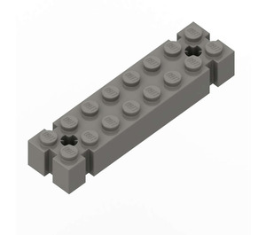 LEGO Dark Gray Brick 2 x 8 with Axleholes and 6 Notches (30520)