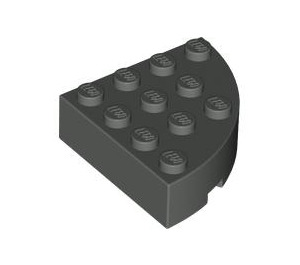 LEGO Gris foncé Brique 4 x 4 Rond Coin (2577)