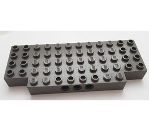 LEGO Mørkegrå Klods 5 x 12 med Technic Huller (45403)