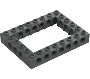 LEGO Grigio scuro Mattoncino 6 x 8 con Open Centro 4 x 6 (1680 / 32532)