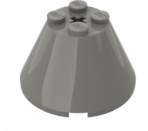 LEGO Dark Gray Cone 4 x 4 x 2 with Axle Hole (3943)