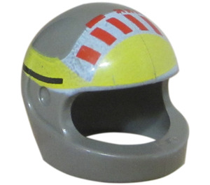 LEGO Dark Gray Crash Helmet with A-wing Stripe (2446)