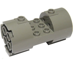 LEGO Gris foncé Cylindre 3 x 6 x 2.7 Horizontal Goujons à centre creux (30360)