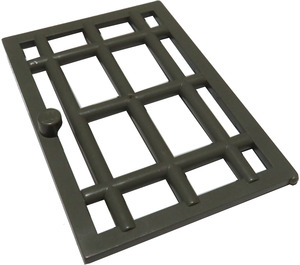 LEGO Dark Gray Door 1 x 6 x 7 with Bars (4611)