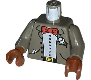 LEGO Dark Gray Dr. Kilroy Torso (973 / 73403)