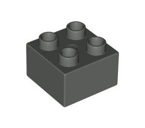 LEGO Dark Gray Duplo Brick 2 x 2 (3437 / 89461)