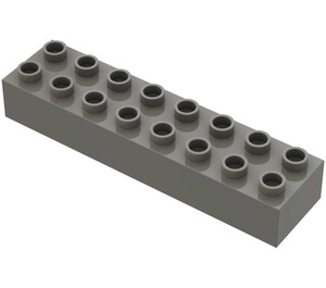 LEGO Dunkelgrau Duplo Backstein 2 x 8 (4199)