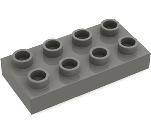 LEGO Gris foncé Duplo assiette 2 x 4 (4538 / 40666)