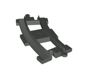 LEGO Dark Gray Duplo Rail Curved (6378)