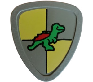 LEGO Dark Gray Duplo shield with Dinosaur (dragon)