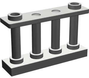 LEGO Dark Gray Fence Spindled 1 x 4 x 2 with 2 Top Studs (30055)