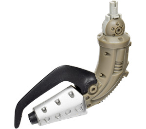 LEGO Dark Gray Galidor Limb Arm Mechanical with Silver Tool and Black Hook