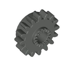 LEGO Dark Gray Gear with 16 Teeth with Clutch (with Teeth around Hole) (6542)