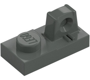 LEGO Donkergrijs Scharnier Plaat 1 x 2 Vergrendelings met Single Finger aan Top (30383 / 53922)