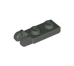 LEGO Dark Gray Hinge Plate 1 x 2 with Locking Fingers with Groove (44302)