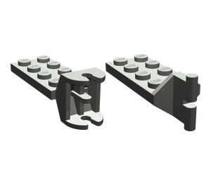 LEGO Dark Gray Hinge Plate 2 x 4 with Articulated Joint Assembly