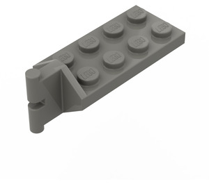 LEGO Tummanharmaa Sarana Levy 2 x 4 jossa Articulated Joint - Uros (3639)