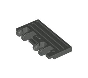 LEGO Gris foncé Charnière Train Gate 2 x 4 Verrouillage Dual 2 Stubs avec renforts arrière (44569 / 52526)