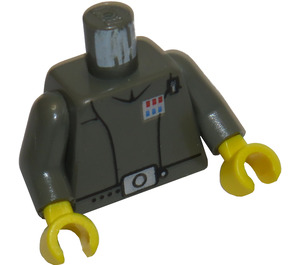 LEGO Dark Gray Imperial Officer Captain Torso (973)