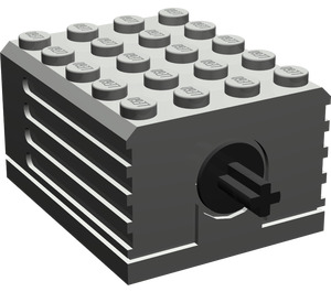 LEGO Donkergrijs Groot Technic Motor 9V (2838)