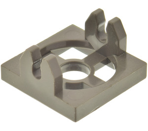 LEGO Dark Gray Magnet Holder Tile 2 x 2 with Tall Arms and Deep Notch (2609)