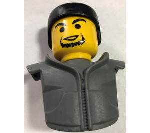 LEGO Donkergrijs McDonald's Torso en Hoofd van Speelset 7