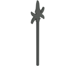 LEGO Dark Gray Minifig Spear with Four Side Blades (43899)