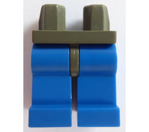 LEGO Dunkelgrau Minifigure Hüften mit Blau Beine (73200 / 88584)