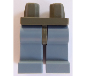 LEGO Dunkelgrau Minifigure Hüften mit Sand Blau Beine (3815 / 73200)