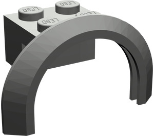 LEGO Dark Gray Mudguard Brick 2 x 2 with Wheel Arch  (50745)