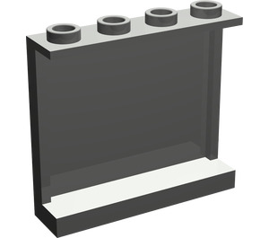 LEGO Dunkelgrau Panel 1 x 4 x 3 mit Seitenstützen, Hohlbolzen (35323 / 60581)