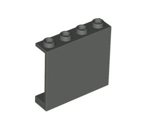 LEGO Mörkgrå Panel 1 x 4 x 3 utan sidostöd, ihåliga knoppar (4215 / 30007)