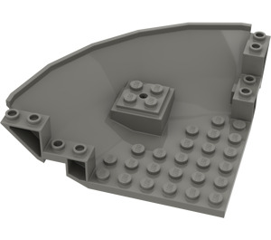 LEGO Dark Gray Panel 10 x 10 x 2.3 Inverted Corner Quarter (30201)