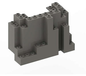 LEGO Dunkelgrau Panel 4 x 10 x 6 Felsen Rectangular (6082)