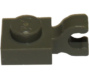LEGO Dark Gray Plate 1 x 1 with Horizontal Clip (Flat Fronted Clip) (6019)