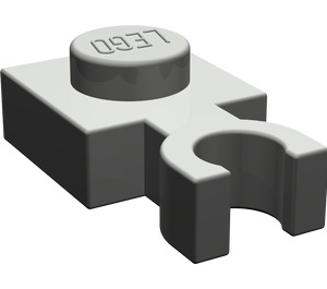 LEGO Gris foncé assiette 1 x 1 avec Verticale Agrafe (Clip mince en U) (4085 / 60897)