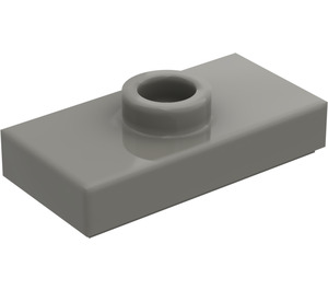 LEGO Dark Gray Plate 1 x 2 with 1 Stud (with Groove) (3794 / 15573)