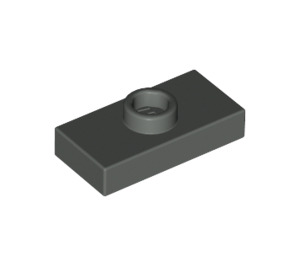 LEGO Dark Gray Plate 1 x 2 with 1 Stud (without Bottom Groove) (3794)