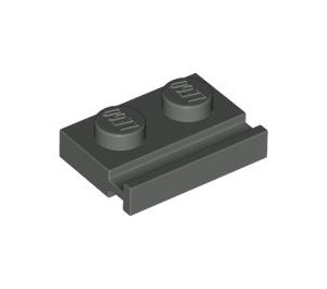 LEGO Dunkelgrau Platte 1 x 2 mit Tür Rail (32028)