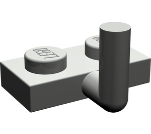 LEGO Gris foncé assiette 1 x 2 avec Crochet (Bras horizontal de 5 mm) (43876 / 88072)