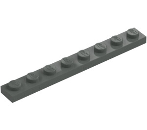 LEGO Donkergrijs Plaat 1 x 8 (3460)