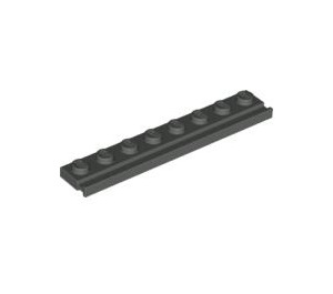 LEGO Dark Gray Plate 1 x 8 with Door Rail (4510)