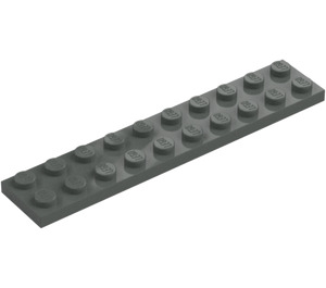 LEGO Gris oscuro Placa 2 x 10 (3832)