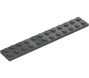 LEGO Gris Foncé assiette 2 x 12 (2445)