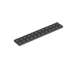 LEGO Dark Gray Plate 2 x 12 (2445)