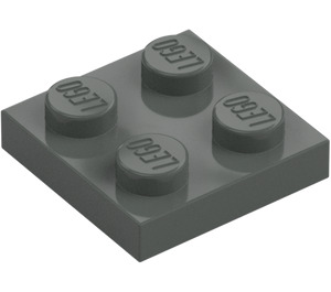 LEGO Dark Gray Plate 2 x 2 (3022 / 94148)