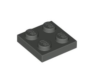 LEGO Donkergrijs Plaat 2 x 2 (3022 / 94148)