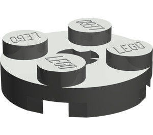 LEGO Dark Gray Plate 2 x 2 Round with Axle Hole (with 'X' Axle Hole) (4032)