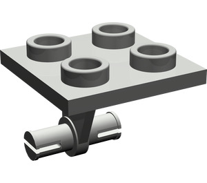 LEGO Mørk grå Plate 2 x 2 Tynn med Dual Hjul Holder med delte stifter (4870)